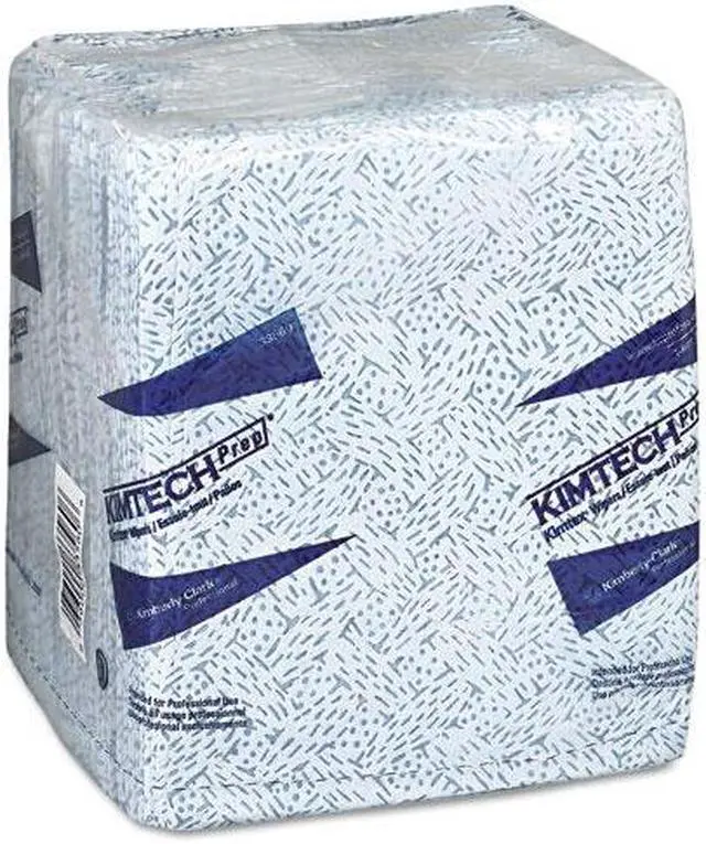 Main image of Kimberly-Clark - 33560 - KIMTEX Wipers, 1/4-Fold, 12 1/2 x 13, Blue, 66/Box, 8 Boxes/Carton