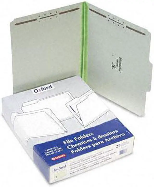 Alt view image 3 of 20 - Tops Pendaflex 17178 Pressboard Folders with two 1 in.Cap Fasteners  Letter  Green  25/box