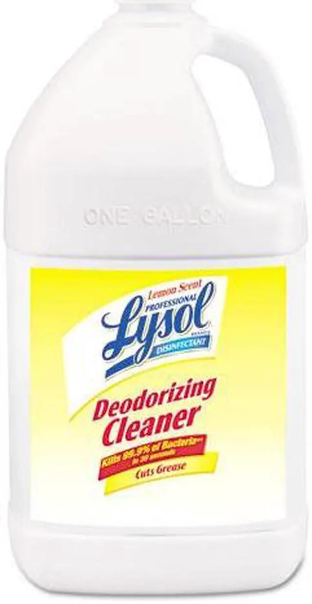 Alt view image 2 of 19 - Reckitt Benckiser 76334CT Professional LYSOL Brand Disinfectant Deodorizing Cleaner, 1 gal. Bottle, Concentrate, Lemon Scent
