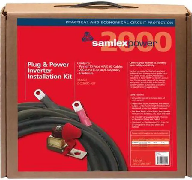 Alt view image 3 of 4 - Samlex DC-2000-KIT 2000W Inverter Install Kit