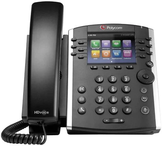 Main image of Polycom - 2200-46162-019 - VVX 410 12-line Desktop Phone (PoE) Gigabit Ethernet Skype for Business Edition