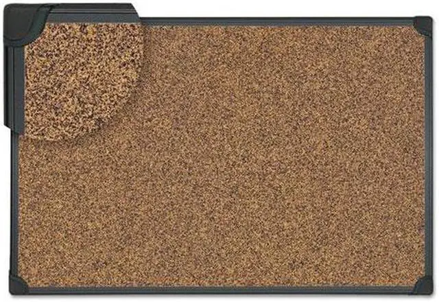 Main image of Tech Cork Board, 48 x 36, Cork, Black Frame 43023