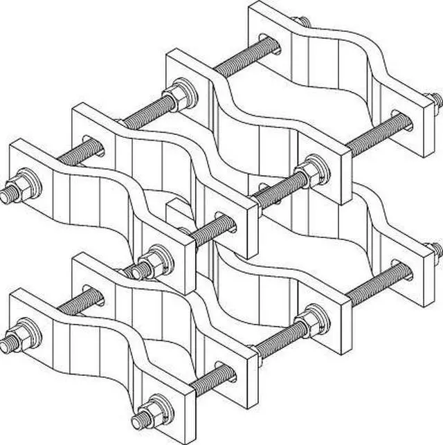 Alt view image 2 of 2 - CommScope - Pipe to Pipe Clamp, Heavy Duty