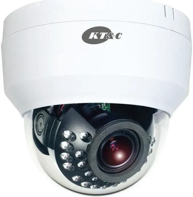 Alt view image 3 of 5 - KT&C KEZ-c2DI28V12IRW OMNI EZ HD-TVI Camera 1080p Dome, 24 IR LED, 2.8-12mm, Dual Power, WHITE
