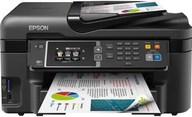 Alt view image 8 of 20 - Epson WorkForce WF-3620 (C11CD19201) Duplex up to 4800 x 1200 optimized dpi wireless 4-in-One Printer