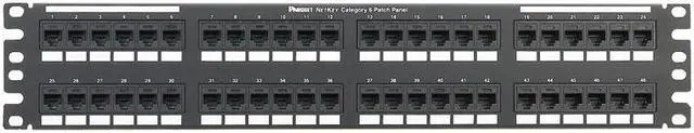Main image of Panduit - NK6PPG48Y - Panduit NK6PPG48Y 48-Port Network Patch Panel - 48 x RJ-45 - 48 Port(s) - 48 x RJ-45 - 48 x RJ-11