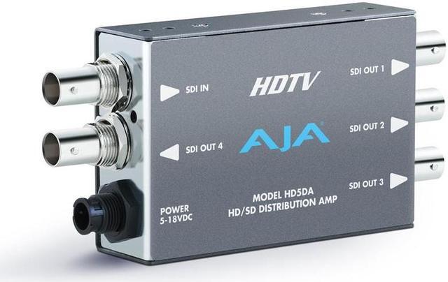 Main image of AJA Video Systems - HD5DA - AJA VIDEO 4-way HD5DA Distribution Amplifier - 270MHz