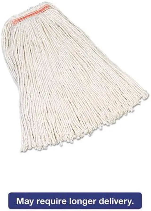 Alt view image 2 of 6 - RUBBERMAID COMMERCIAL FGF11900WH00 1 in String Wet Mop, 32 oz Dry Wt, Slide On