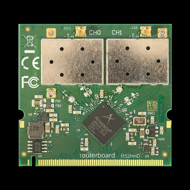 Alt view image 2 of 2 - Mikrotik R52HnD Dual Chain 2.4/5Ghz miniPCI 802.11a/b/g/n with 2x MMCX