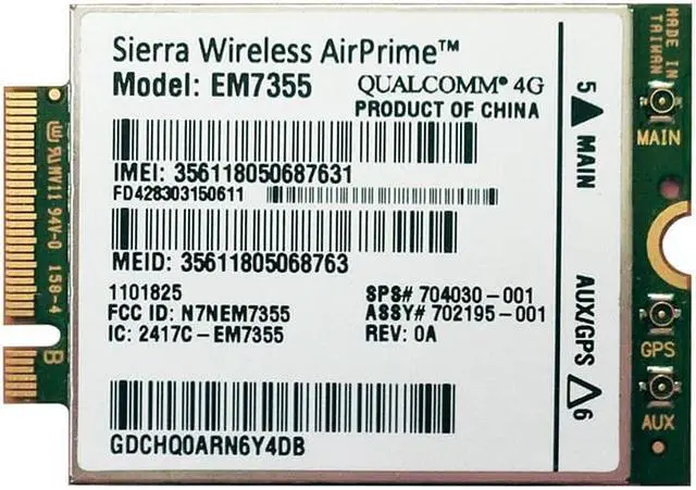 Alt view image 4 of 7 - Lenovo Sierra Wireless ThinkPad EM7455 4G LTE Mobile Broadband