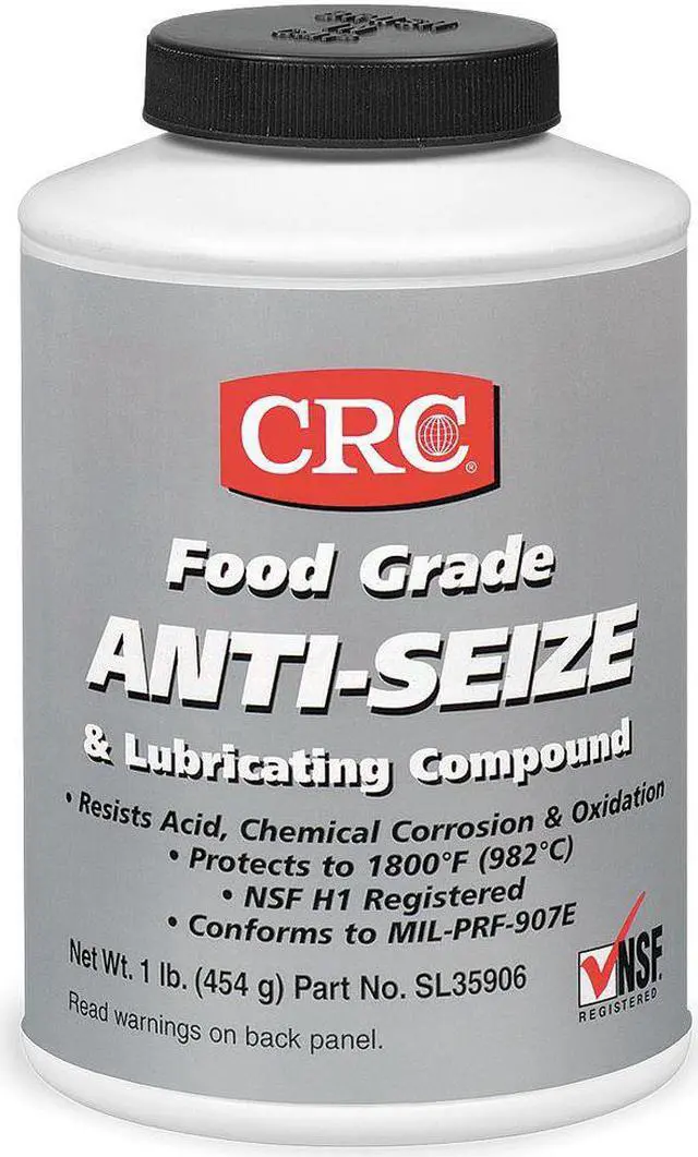 Alt view image 4 of 5 - CRC SL35906 Food Grade Anti-Seize, H1 Food Grade, 16 oz Brush-Top Can, White