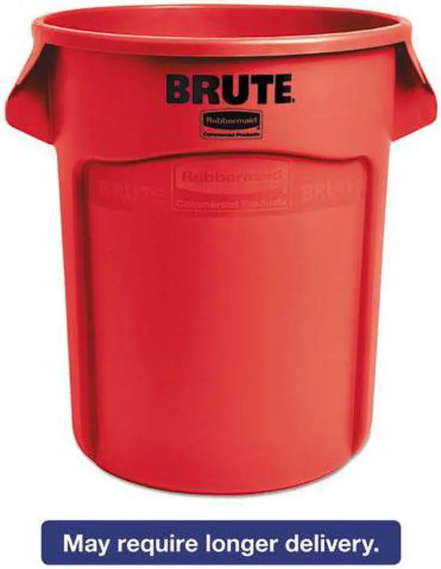 Alt view image 2 of 8 - Rubbermaid BRUTE® 20 gal. Round Open Top Utility Trash Can, 23"H, Red