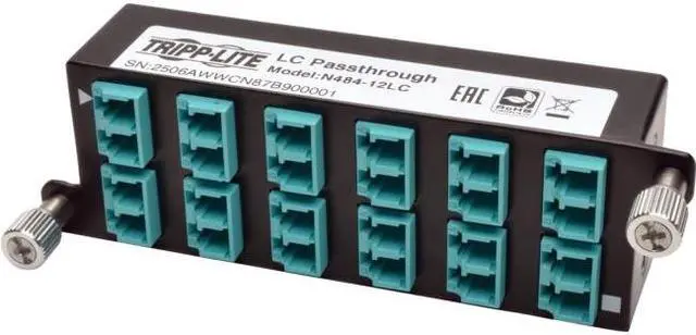 Main image of Tripp Lite N484-12LC 10GbE Pass-Through Cassette - (x12) LC Duplex Female to Female