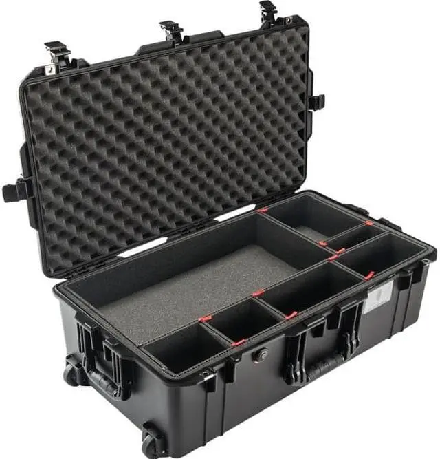 Alt view image 6 of 13 - Pelican 1615TP Air Wheeled Check-In Case with TrekPak Divider System, Black