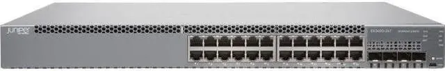 Main image of Juniper Networks - EX3400-24T-DC - Juniper EX3400-24T-DC Layer 3 Switch - 24 Network, 4 Stack, 2 Stack - Manageable -