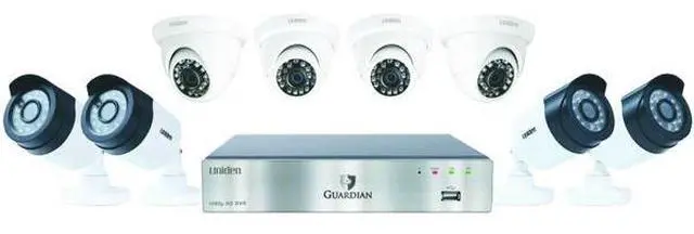 Alt view image 7 of 7 - UNIDEN G7844D2 Wired DVR Security Camera System w/ 4 1080P Bullet Cameras, 4 1080P Dome Cameras and 2 TB HDD