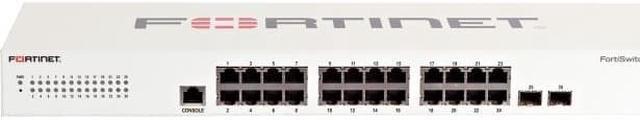 Alt view image 2 of 2 - Fortinet FS-124D Fortiswitch 124D - Switch - Managed - 24 X 10/100/1000 + 2 X Gigabit Sfp - Rack-Mountable
