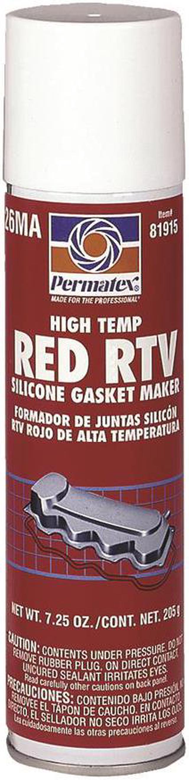 PERMATEX, High-Temp Red RTV, 7.25 oz, RTV Gasket Maker