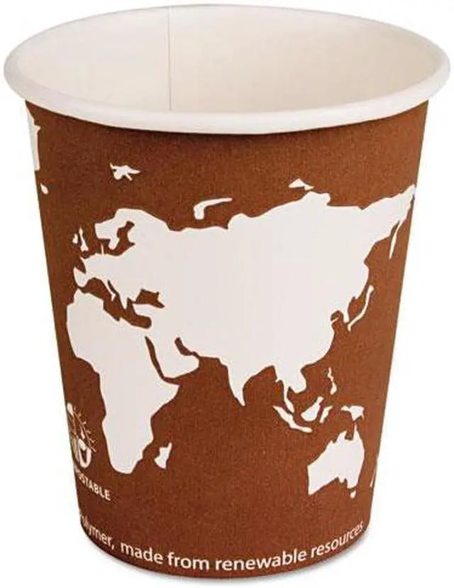 Alt view image 3 of 10 - World Art Renewable Compostable Hot Cups 10 oz. 50/PK 20 PK/CT