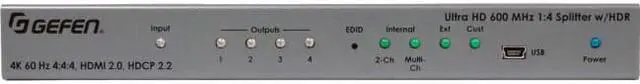 Alt view image 8 of 8 - GEFEN EXT-UHD600-14 Ultra HD 600 MHz  Splitter