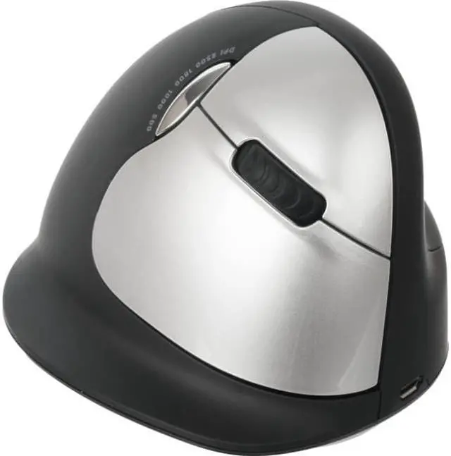 Alt view image 4 of 11 - Ergoguys - RGOHELAWL - R-Go Tools Wireless Vertical Ergonomic Mouse, Large, Right Hand, Black - Laser - Wireless - Black