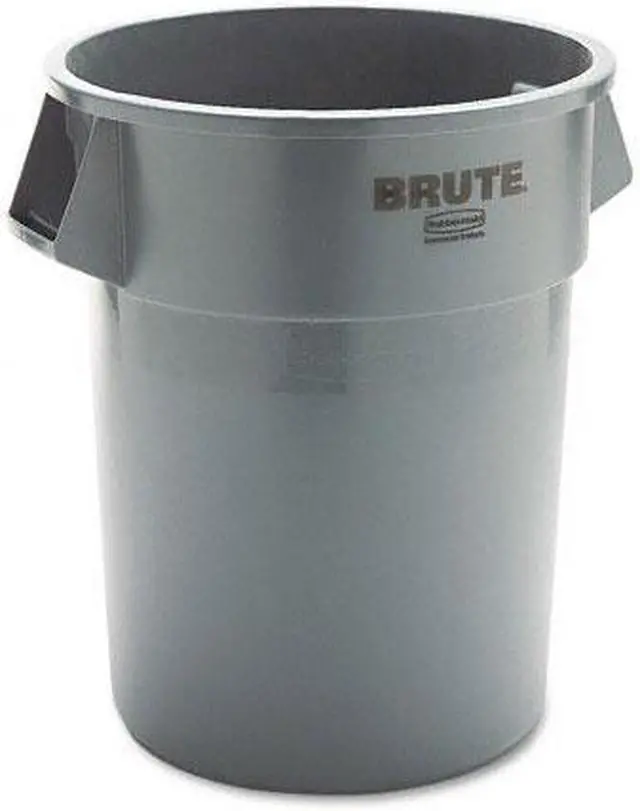Alt view image 3 of 3 - RUBBERMAID FG265500GRAY Brute 55 gal. Gray Plastic Round Utility Container