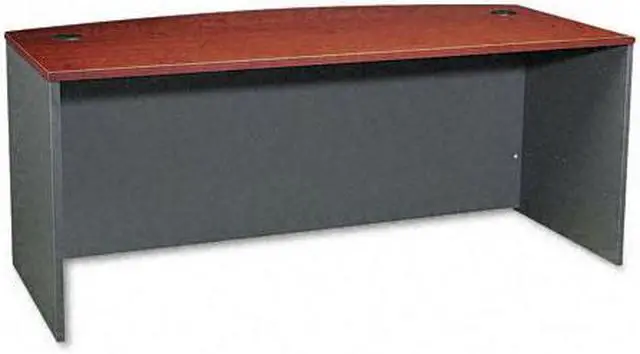 Alt view image 3 of 14 - Bush (BBF) - WC-24446 - Bush Furniture Wood Desk Shell with Bow Front - 72 - Hansen Cherry - Series C