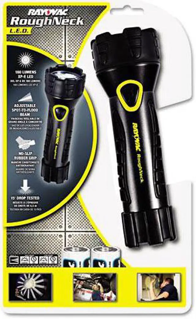Alt view image 15 of 20 - Rayovac LED Aluminum Flashlight 3 AAA Black RNT3AAAB