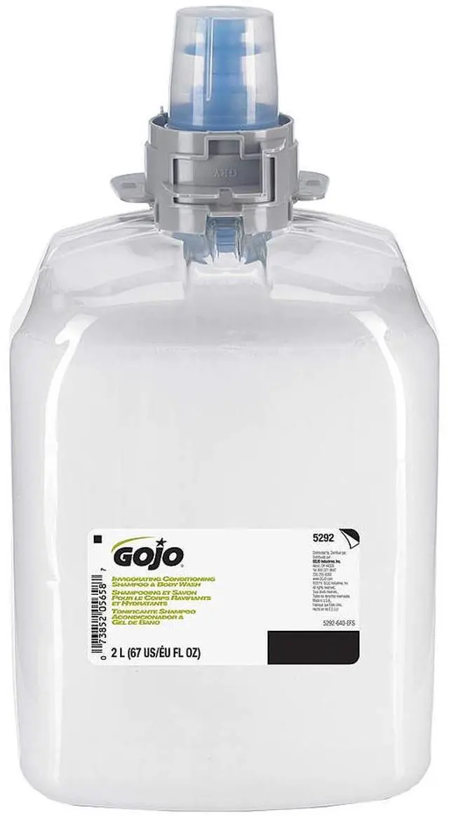 Main image of Gojo - 5292-02 - Invigorating 3-in-1 Shampoo and Body Wash, Citrus Spice, 2000mL Refill, 2/Ctn