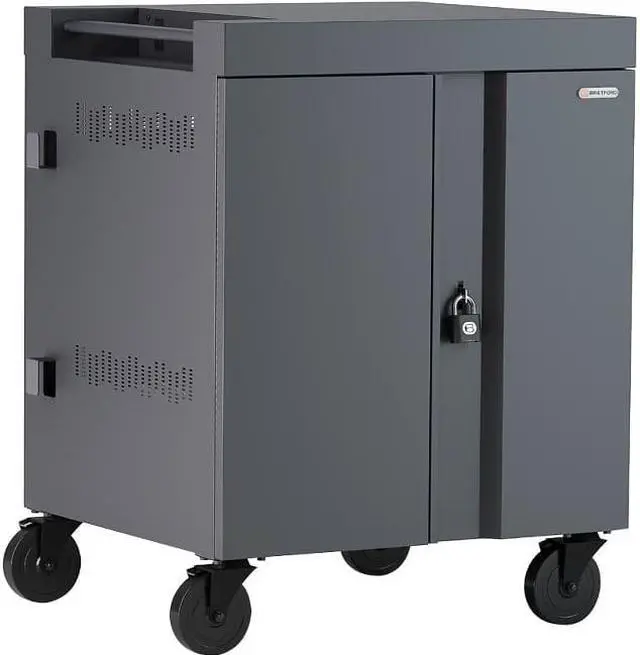 Alt view image 7 of 13 - Bretford TVC36PAC-CK AC Cart 36 Cube Charge, Charcoal