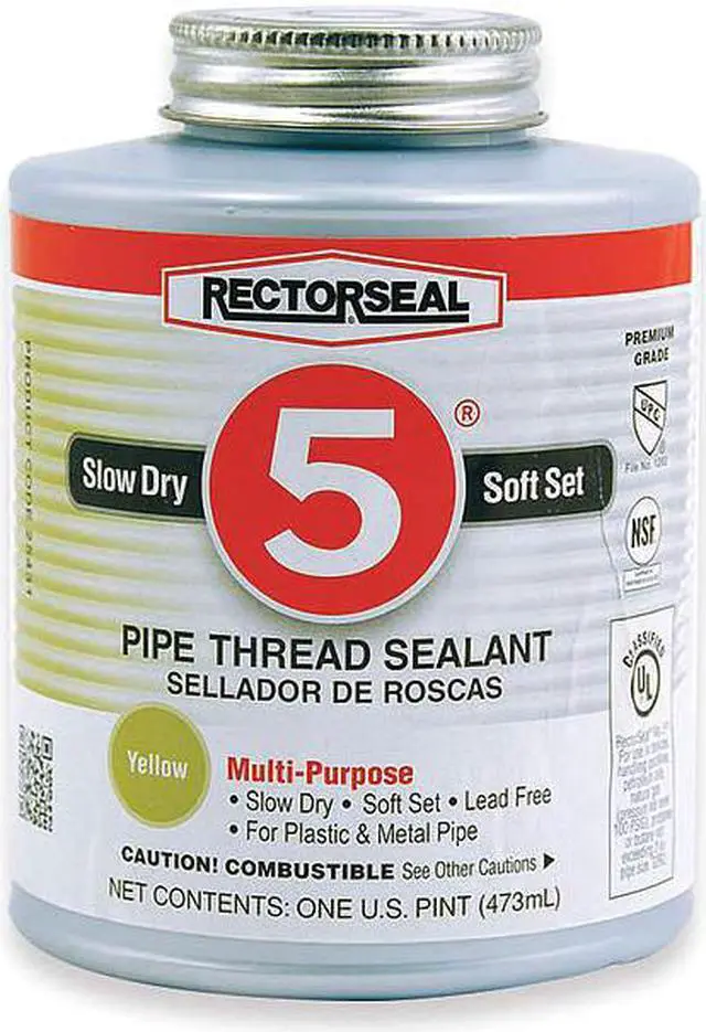Alt view image 3 of 4 - Rectorseal Paste Pipe Thread Sealant,  40° to 125°F Temp. Range,  Gray,  8 oz.