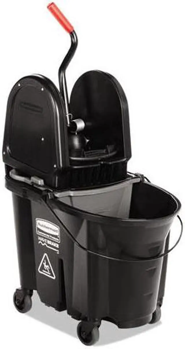 Alt view image 2 of 9 - Executive WaveBrake Down-Press Mop Bucket Black 35 Quart