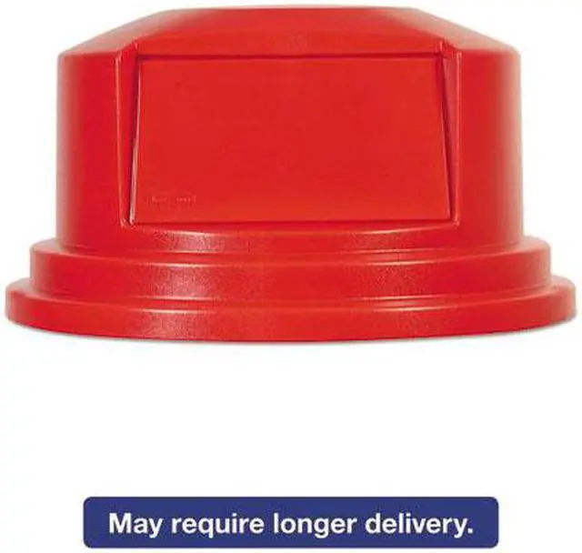 Alt view image 4 of 5 - RUBBERMAID FG265788RED Brute Trash Can Top,Dome,Swing Closure,Red