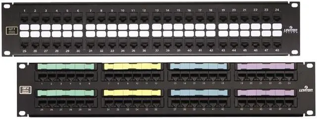 Main image of Leviton - 69586U24 - Leviton eXtreme 24 Port Cat6 Network Patch Panel - 24 x RJ-45 - 24 Port(s) - 24 x RJ-45 - 24 x