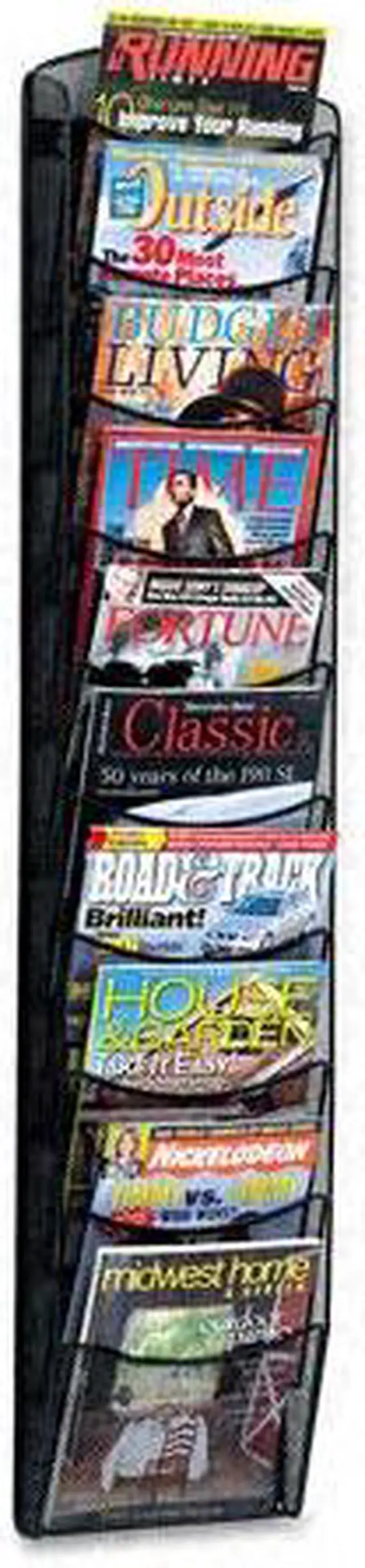 Alt view image 8 of 16 - Safco Rack,Magazine 10 Pkt,Bk 5579BL