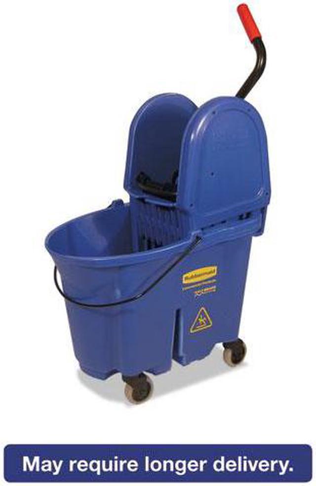 Plastic Mop Bucket w/ Wringer Rubbermaid Commercial Products WaveBrake 8.75  Gal.