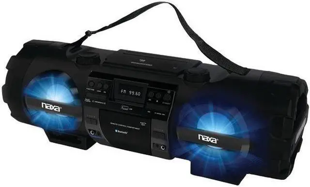 Alt view image 5 of 8 - Naxa NPB-262 CD/MP3 Bass Reflex Boom Box & PA System with Bluetooth