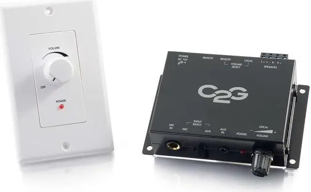 Alt view image 2 of 12 - C2G 40914 COMPACT AMPLIFIER WITH EXTERNAL VOLUME CONTROL (TAA COMPLIANT)