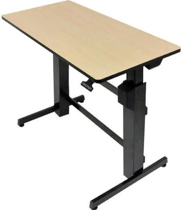 Alt view image 7 of 14 - Ergotron 24-271-928 WorkFit-D, Sit-Stand Adjustable-Height Desk - Birch Surface