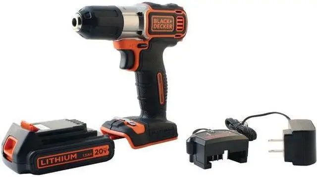 Alt view image 13 of 17 - Black & Decker BDCDE120C 20V MAX Lithium-Ion 3/8 in. Cordless Drill Driver Kit with Autosense Technology (2 Ah)