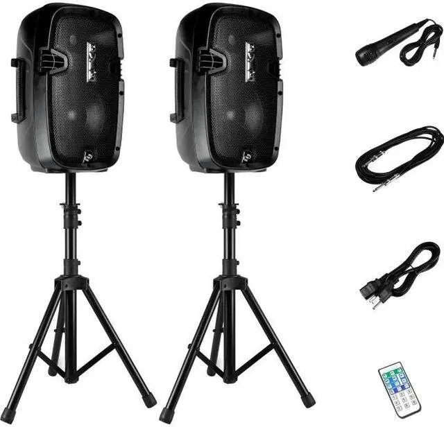 Alt view image 12 of 12 - Pyle Pro PPHP849KT 700-Watt Active/Passive Dual Speaker System Kit