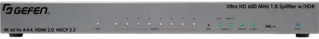Alt view image 11 of 14 - Gefen Ultra Hd 600 Mhz 1:8 Splitter For Hdmi W/ Hdr