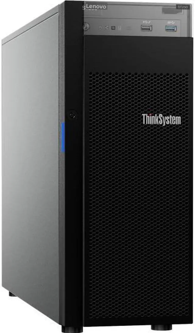 Alt view image 4 of 4 - Lenovo ThinkSystem ST250 7Y46A00TNA 4U Tower Server - 1 x Intel Xeon E-2124 Quad-core (4 Core) 3.30 GHz - 8 GB Installed TruDDR4 - Serial ATA/600 Controller - JBOD RAID Levels - 1 x 250 W