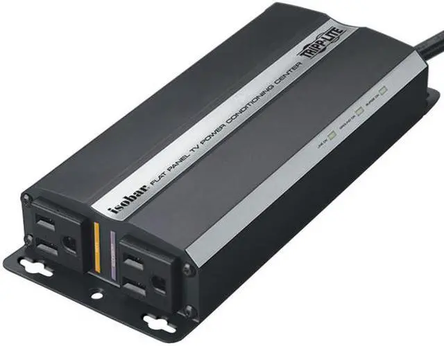 Main image of Tripp Lite - AV2FP - Tripp Lite Home Theater Isobar Flat Panel Surge w/ Coax & Network 2 outlets 5100 Joules - EMI / RFI, Spike protection - NEMA 5-15R - 120 V AC Input