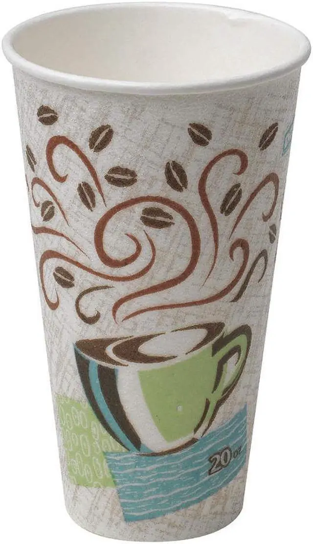Alt view image 2 of 4 - Dixie Hot Cups Paper 10oz Coffee Dreams Design 1000/Carton 92959