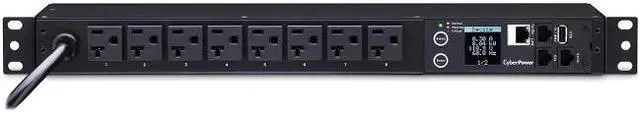 Main image of CyberPower PDU31002 MONITORED PDU 20A SNMP L5-20P 120V 8X5-20R 1U 12FT 3YR WTY