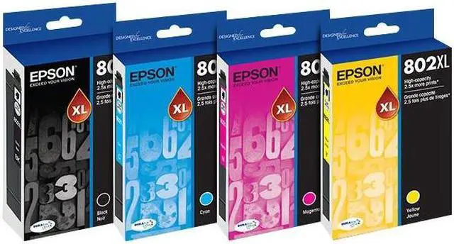 Alt view image 4 of 14 - Epson DURABrite Ultra 802XL Original Ink Cartridge Combo Pack - B/C/M/Y