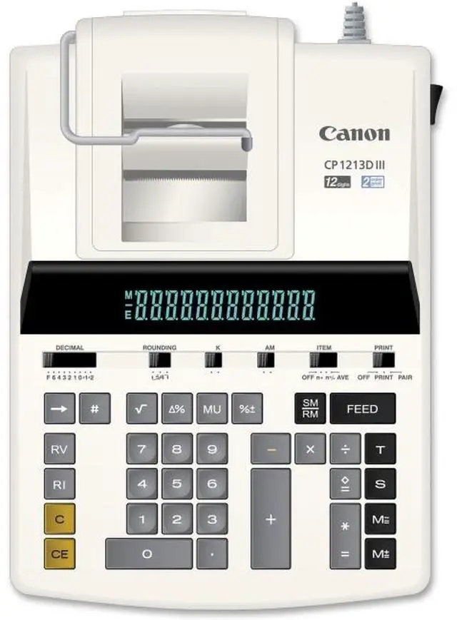 Alt view image 5 of 15 - Canon Calculator,Cp1213diii,Wh 9933B001