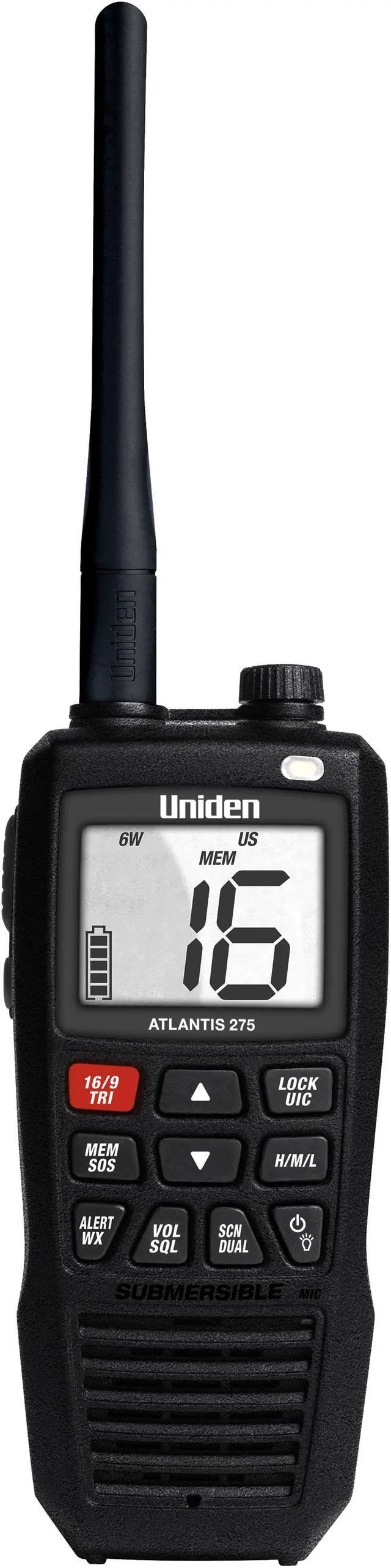 Alt view image 5 of 14 - Uniden Atlantis 275 Floating Handheld VHF Marine Radio - ATLANTIS 275