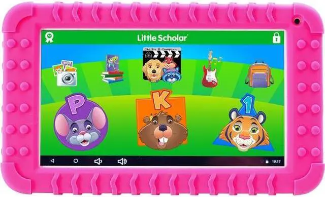 Alt view image 3 of 3 - School Zone Little Scholar Mini 7" Tablet with Pink Bumper